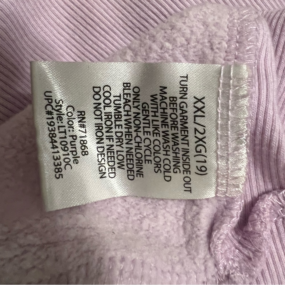 MTV Purple Ombre Women's Children XXL Pullover Ribbed Sides Sweatshirt - Picture 5 of 5